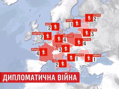 Вислання дипломатів Росії у цифрах і цитатах